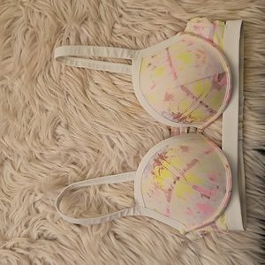 ~~Victoria’s Secret Bikini Top – Palm Print, Pastel Neon, Size 36C~~